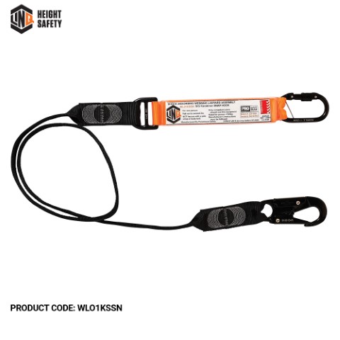 LINQ WEBBING LANYARD SNG LEG 1 X SCREW GATE KARABINER 1 X SNAP HOOK